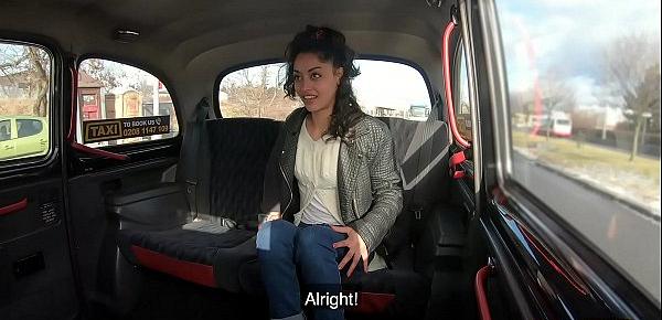  Fake Taxi in Spain with hot brunette Scarlet Rebel and a big cock